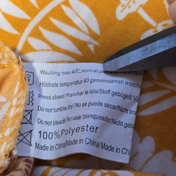 Zeagoo Orange White Floral Bohemian Boho Maxi Skirt Pockets Women's Size L - Picture 8 of 14